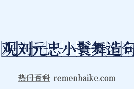 观刘元忠小鬟舞造句是什么意思的图片